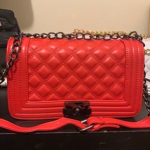 Red quilt style crossbody